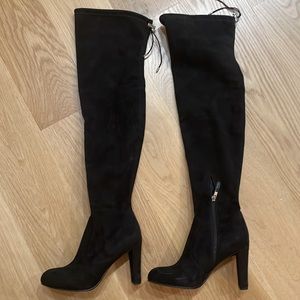 Sam Edelman “Kent” black suede high thigh boots size 8